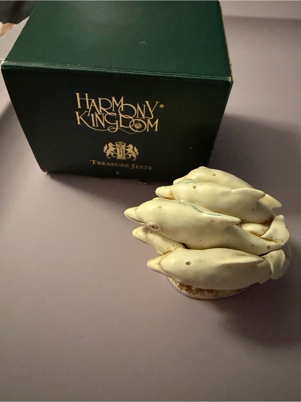 Harmony Kingdom Cream Dolphin Figurine - Treasure Jests Collection